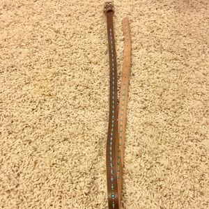 Sz 26 Bead and Leather Belt